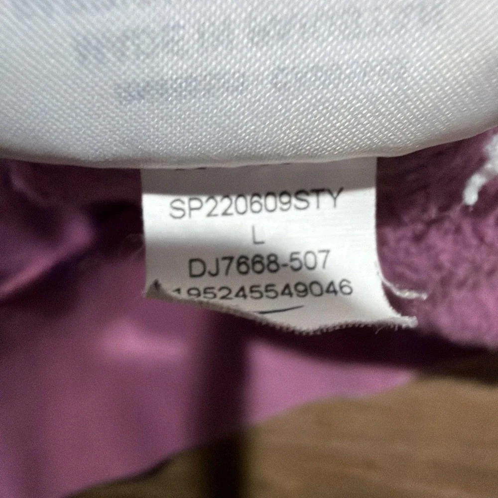 Nike Women's LARGE Center Swoosh Club Fleece Oversized Hoodie Purple Sportswear